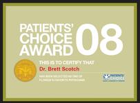Patients Choice Award 2008 - Dr. Brett Scotch