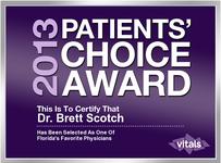 Patients Choice Award 2013 - Dr. Brett Scotch