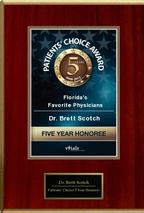 Patients Choice Award - Dr. Scotch 5 year honoree